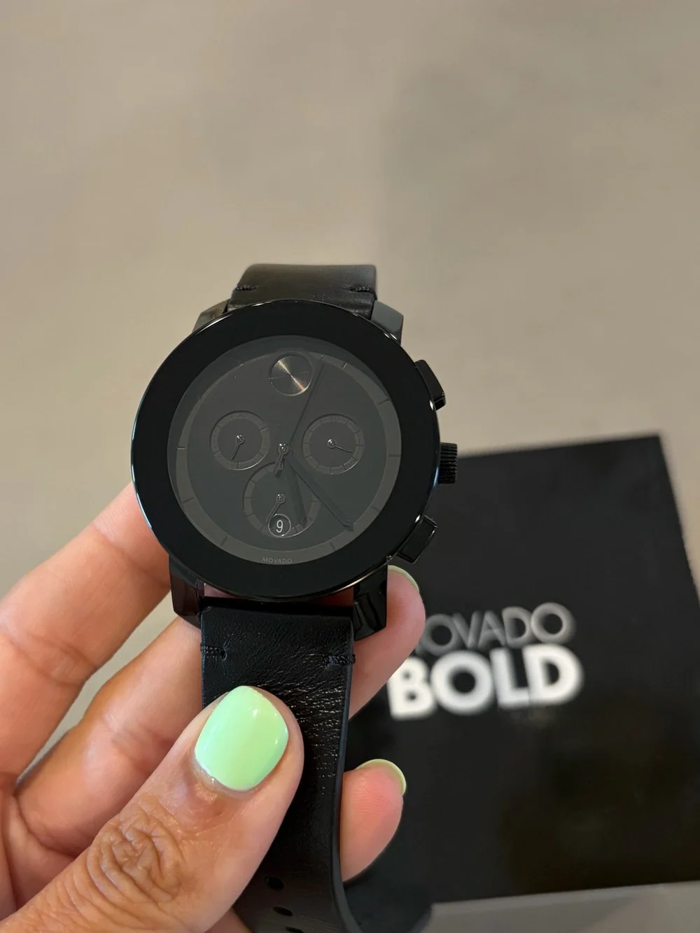 Movado Bold Men’s Black Chronograph Watch